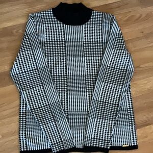 Tahari Black and White Knit Sweater